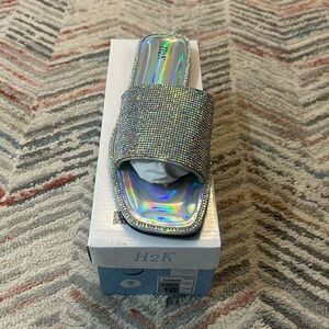 H2K silver summer sandals